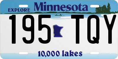 MN license plate 195TQY