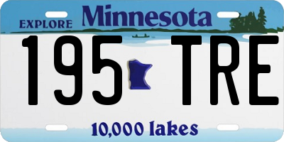MN license plate 195TRE