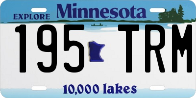 MN license plate 195TRM