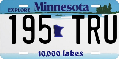 MN license plate 195TRU