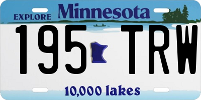 MN license plate 195TRW