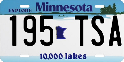MN license plate 195TSA