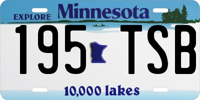 MN license plate 195TSB
