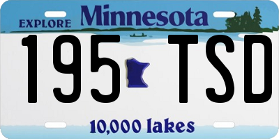 MN license plate 195TSD