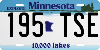 MN license plate 195TSE