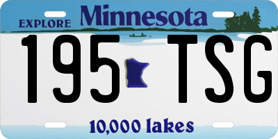 MN license plate 195TSG