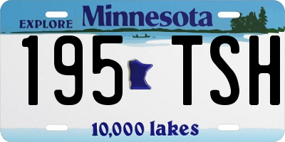 MN license plate 195TSH