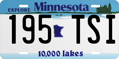 MN license plate 195TSI