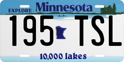 MN license plate 195TSL