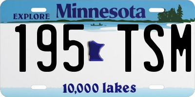 MN license plate 195TSM