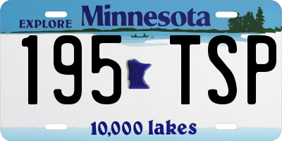 MN license plate 195TSP