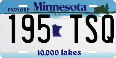 MN license plate 195TSQ