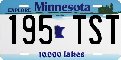 MN license plate 195TST