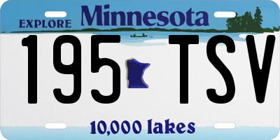 MN license plate 195TSV