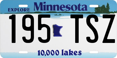 MN license plate 195TSZ