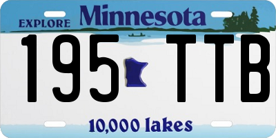 MN license plate 195TTB