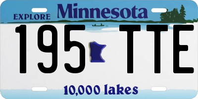 MN license plate 195TTE