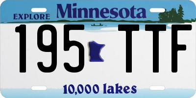MN license plate 195TTF