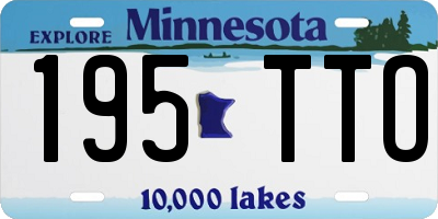MN license plate 195TTO