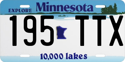MN license plate 195TTX
