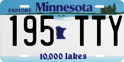 MN license plate 195TTY