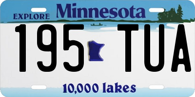 MN license plate 195TUA