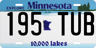 MN license plate 195TUB