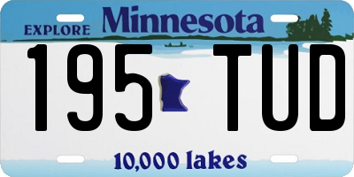 MN license plate 195TUD