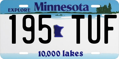 MN license plate 195TUF