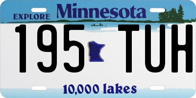MN license plate 195TUH