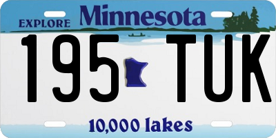 MN license plate 195TUK