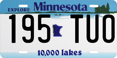 MN license plate 195TUO