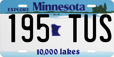 MN license plate 195TUS