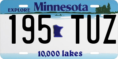 MN license plate 195TUZ