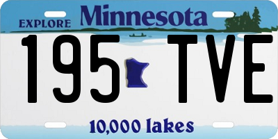 MN license plate 195TVE