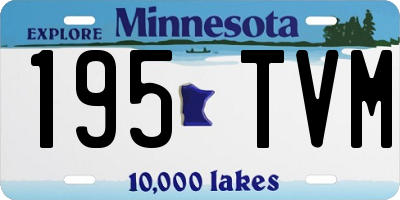 MN license plate 195TVM