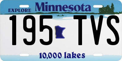 MN license plate 195TVS