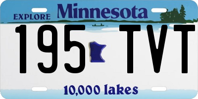 MN license plate 195TVT