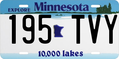 MN license plate 195TVY