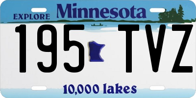 MN license plate 195TVZ