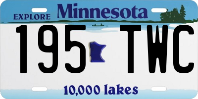 MN license plate 195TWC