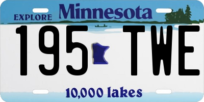 MN license plate 195TWE