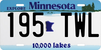 MN license plate 195TWL
