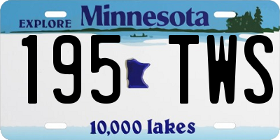 MN license plate 195TWS