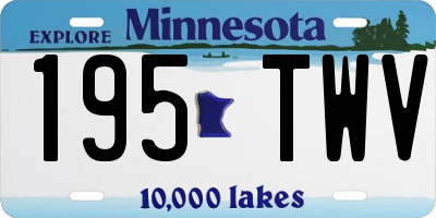MN license plate 195TWV