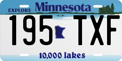MN license plate 195TXF