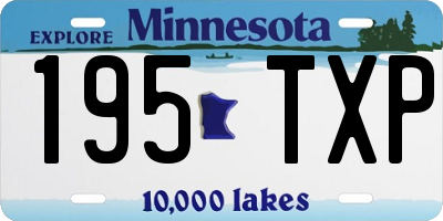 MN license plate 195TXP