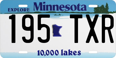 MN license plate 195TXR