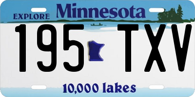 MN license plate 195TXV