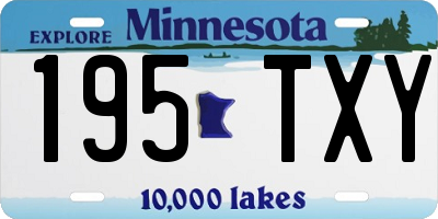 MN license plate 195TXY